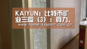 KAIYUN：比特币矿业三篇（3）：算力、矿机成本和收益核算(图3)